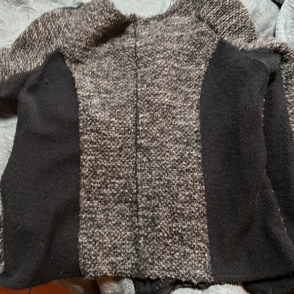 Cartonnier metallic contrast gray and black snap front blazer,cozy & stretchy - Picture 9 of 11